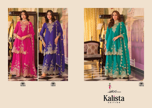 Kalista Eba Lifestyle Chinon Pakistani Readymade Suits Wholesaler Ahmedabad