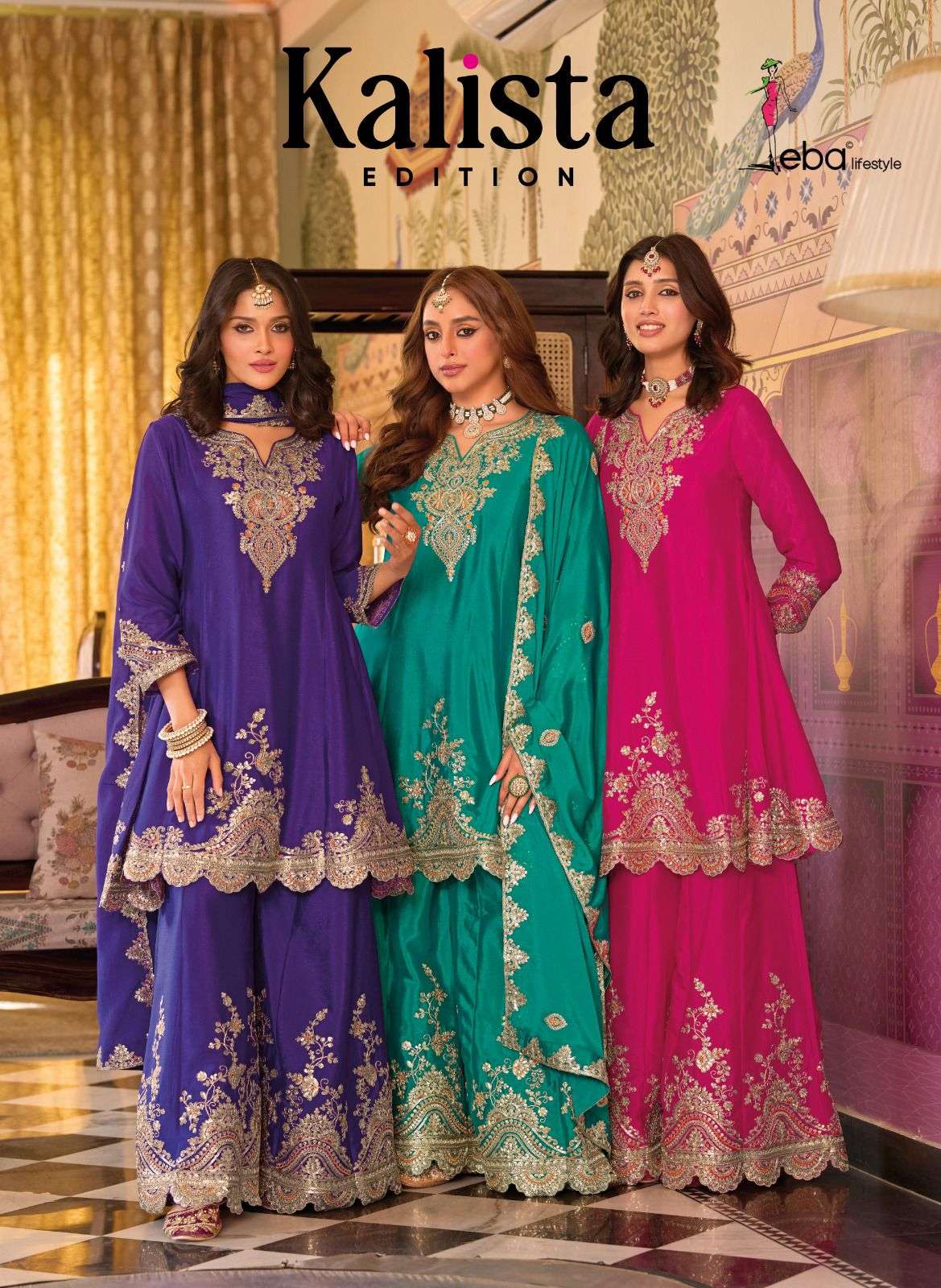 Kalista Eba Lifestyle Chinon Pakistani Readymade Suits Wholesaler Ahmedabad