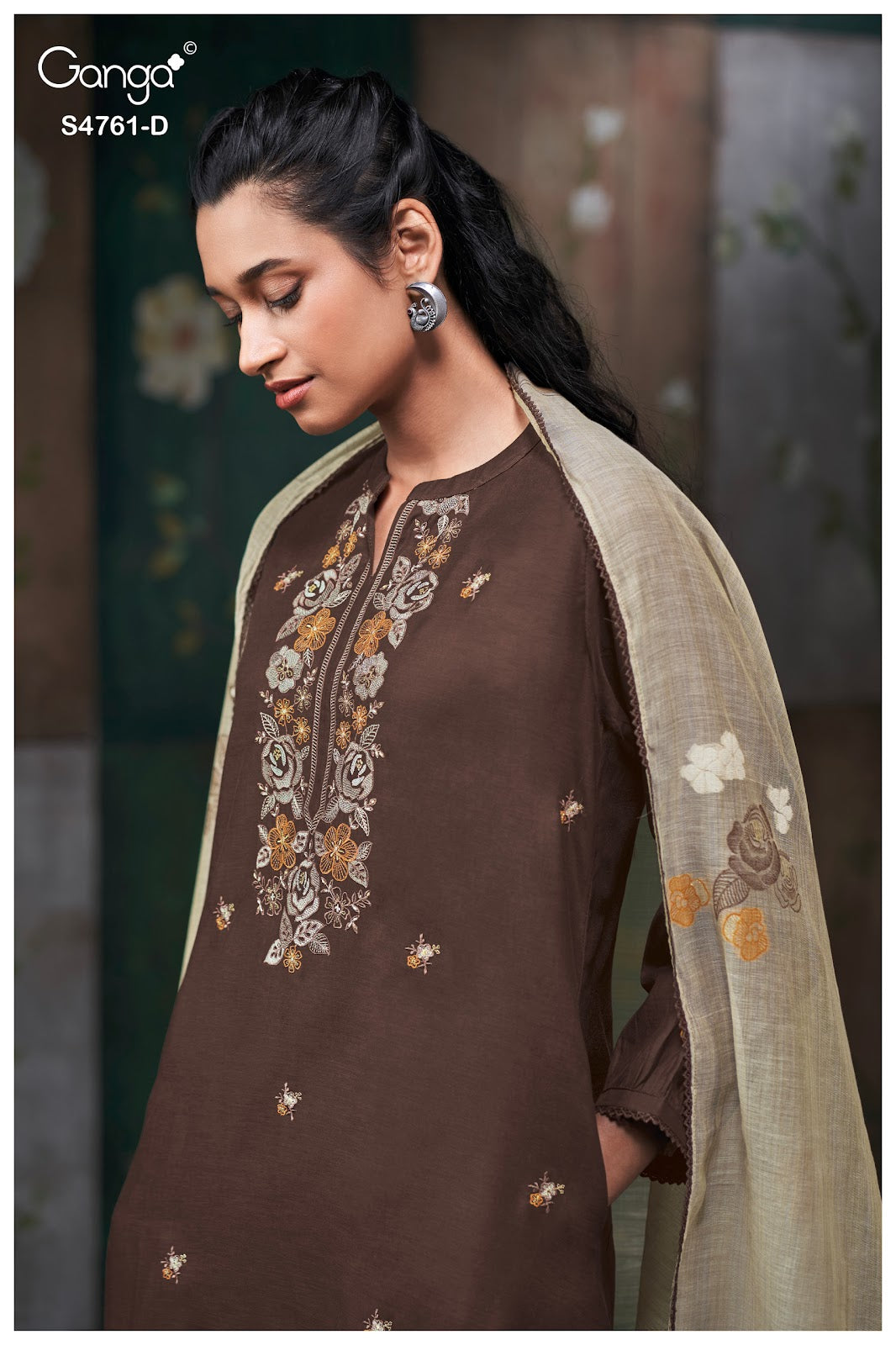 Kalista S4761 Ganga Silk Satin Plazzo Style Suits Manufacturer Gujarat