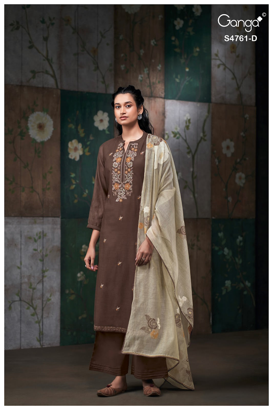 Kalista S4761 Ganga Silk Satin Plazzo Style Suits Manufacturer Gujarat