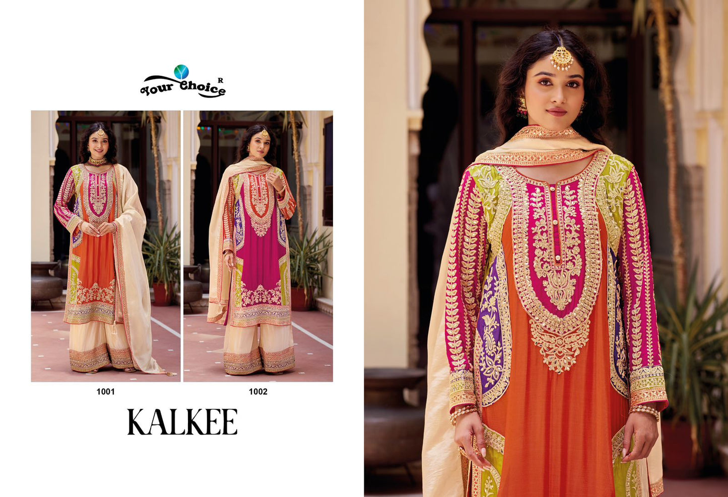 Kalkee Your Choice Chinon Pakistani Readymade Suits Manufacturer Ahmedabad