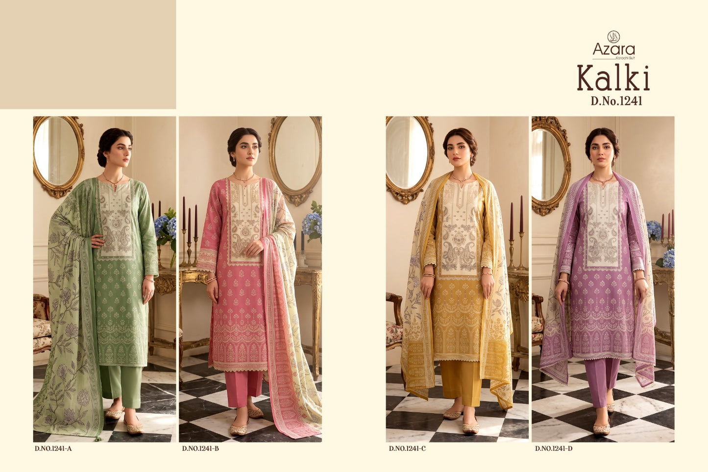 Kalki 1241 Radhika Fashion Azara Jam Cotton Karachi Salwar Suits Wholesaler
