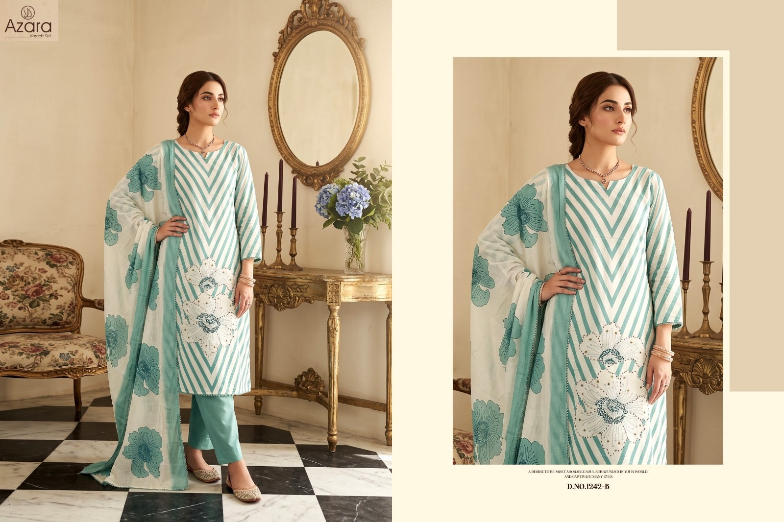 Kalki 1242 Radhika Fashion Azara Jam Cotton Karachi Salwar Suits Exporter