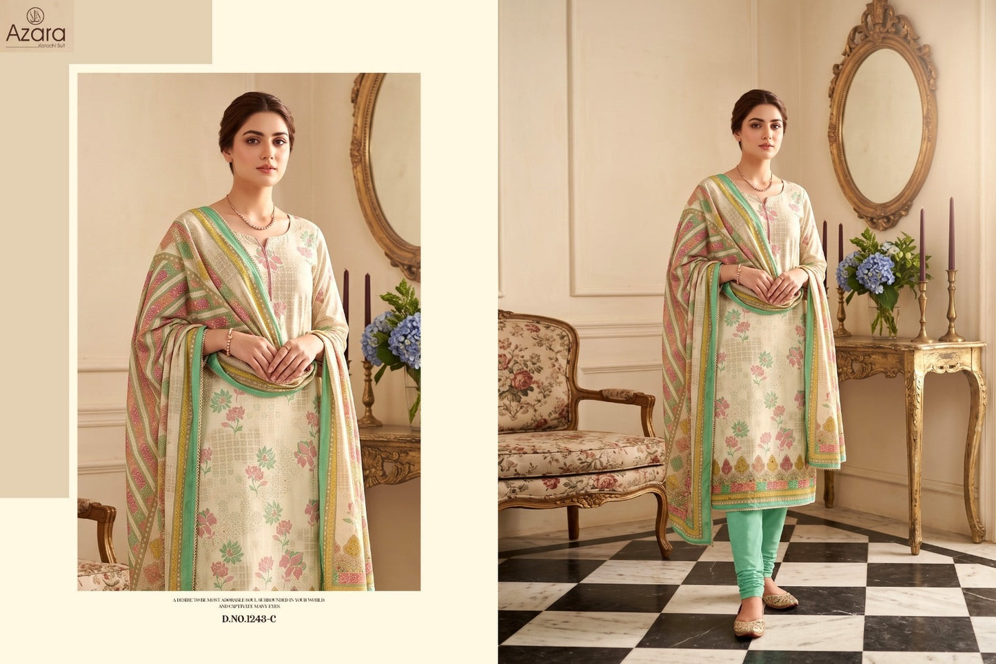 Kalki 1243 Radhika Fashion Azara Jam Cotton Karachi Salwar Suits Supplier