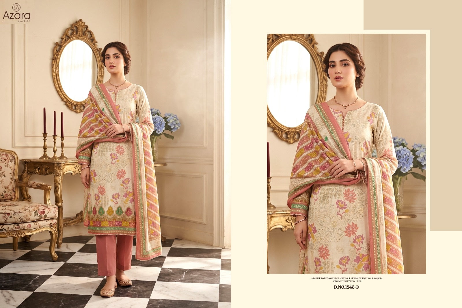 Kalki 1243 Radhika Fashion Azara Jam Cotton Karachi Salwar Suits Supplier