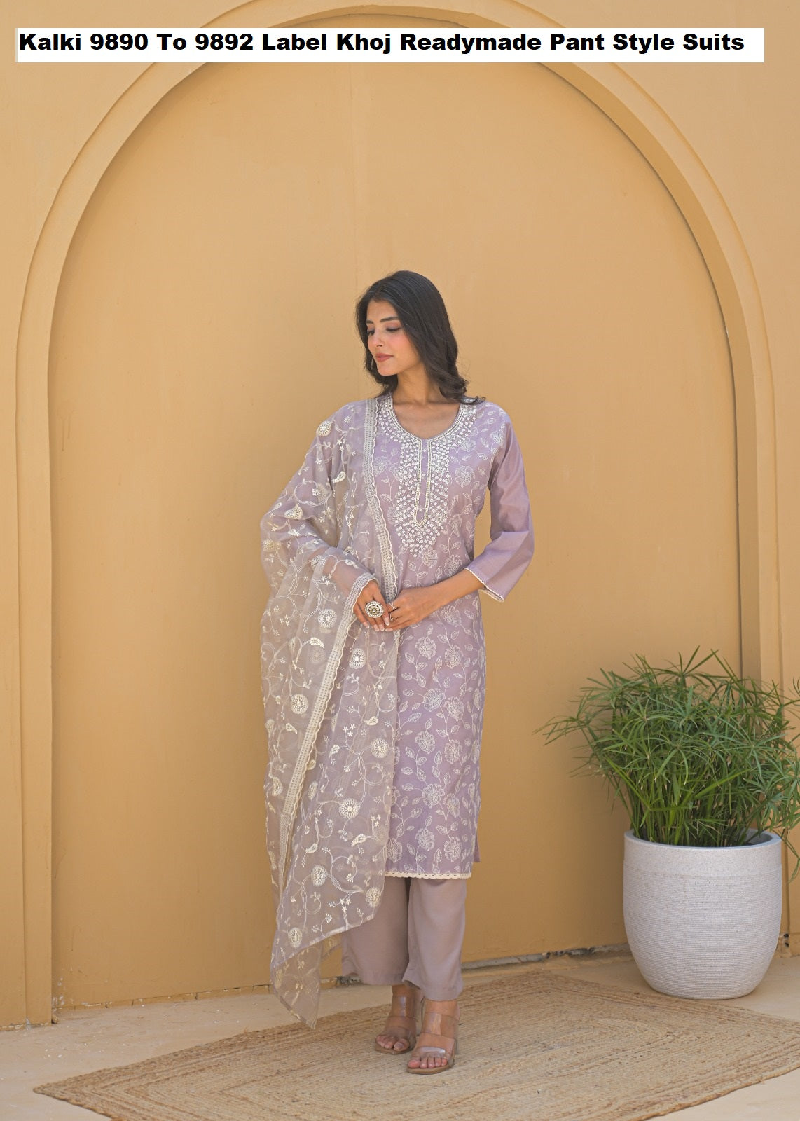 Kalki 9890 To 9892 Label Khoj Chanderi Viscose Readymade Pant Style Suits Supplier India