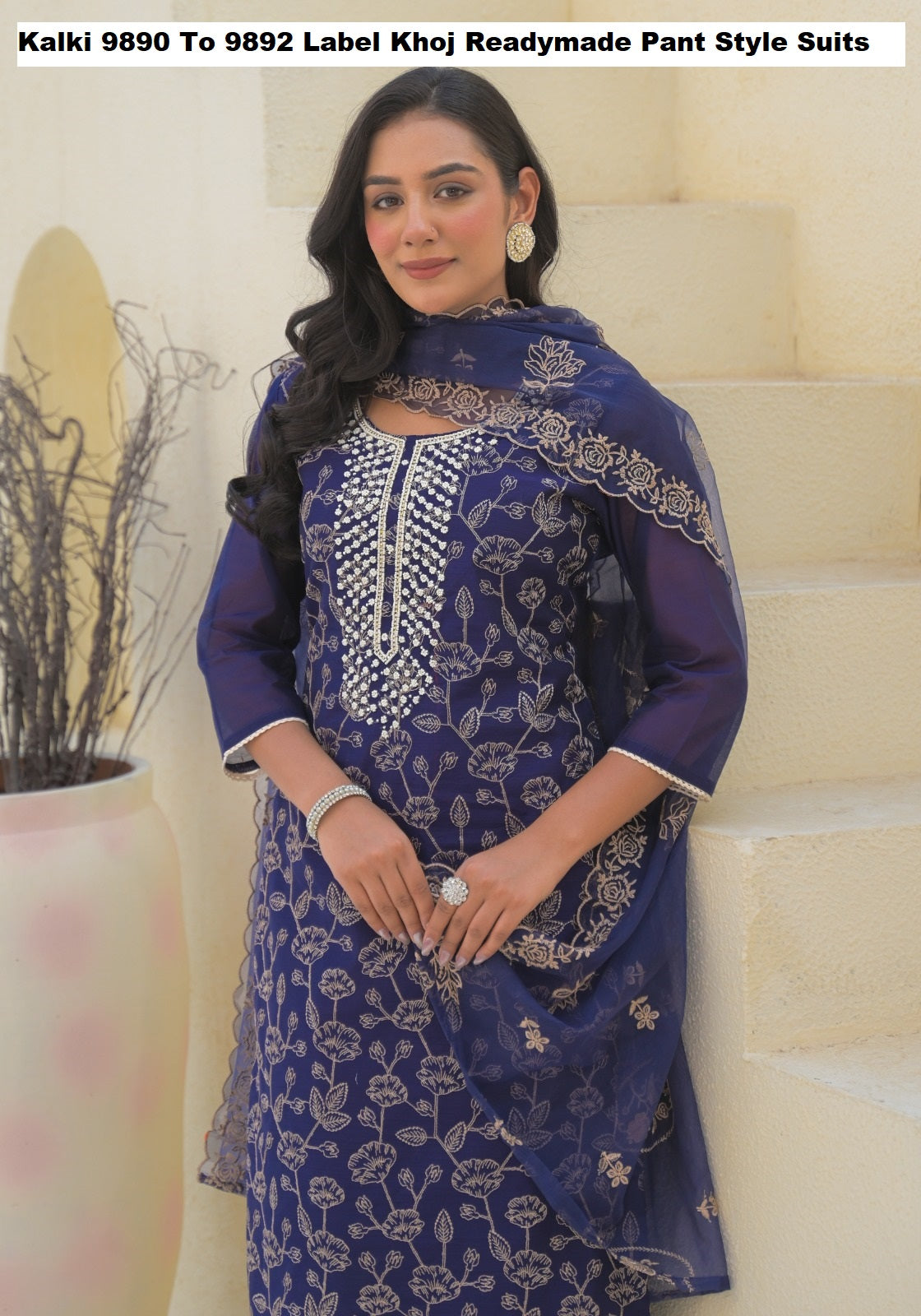 Kalki 9890 To 9892 Label Khoj Chanderi Viscose Readymade Pant Style Suits Supplier India