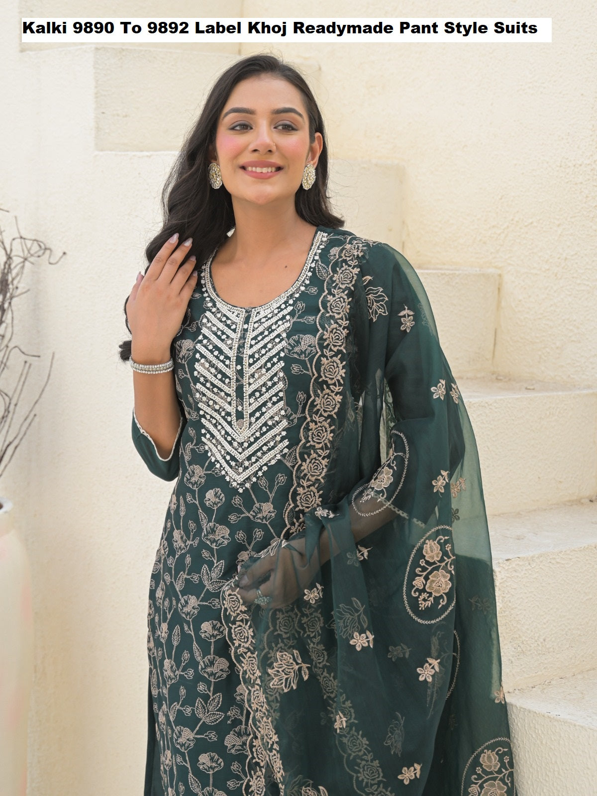 Kalki 9890 To 9892 Label Khoj Chanderi Viscose Readymade Pant Style Suits Supplier India