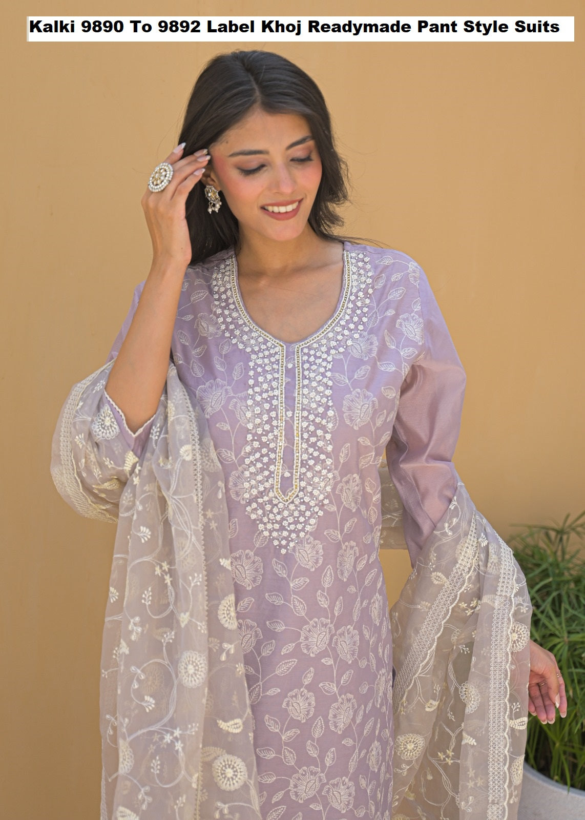 Kalki 9890 To 9892 Label Khoj Chanderi Viscose Readymade Pant Style Suits Supplier India