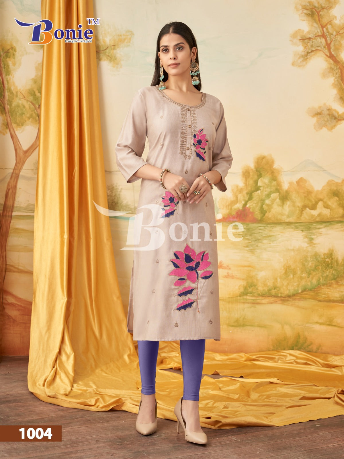 Kalki Bonie Vertigan Knee Length Kurtis Exporter Gujarat