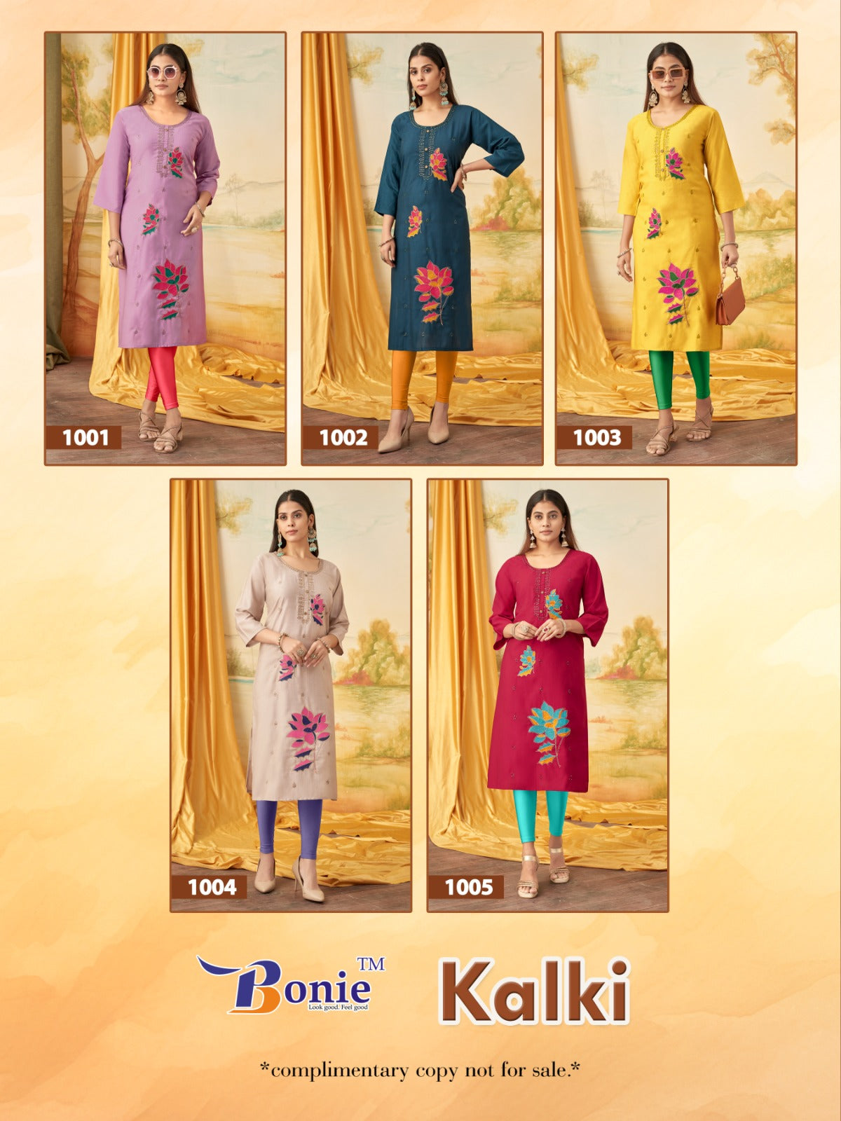 Kalki Bonie Vertigan Knee Length Kurtis Exporter Gujarat