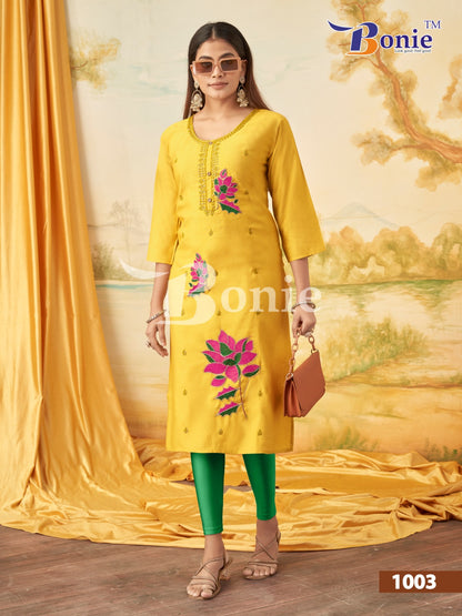 Kalki Bonie Vertigan Knee Length Kurtis Exporter Gujarat