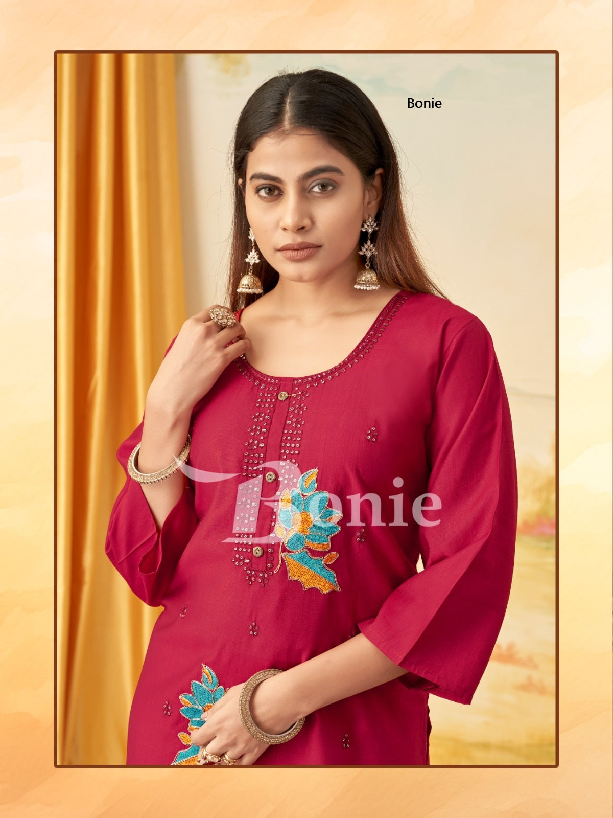 Kalki Bonie Vertigan Knee Length Kurtis Exporter Gujarat