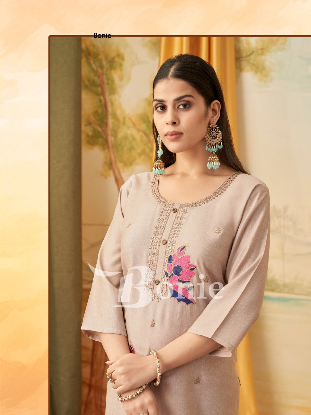 Kalki Bonie Vertigan Knee Length Kurtis Exporter Gujarat