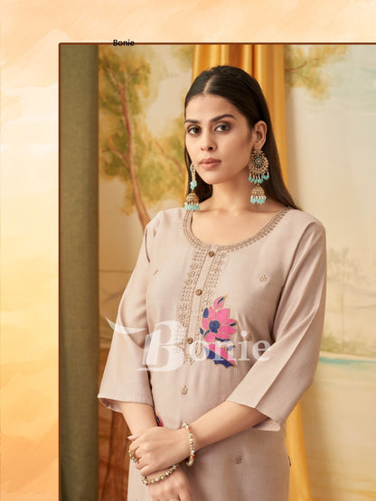 Kalki Bonie Vertigan Knee Length Kurtis Exporter Gujarat