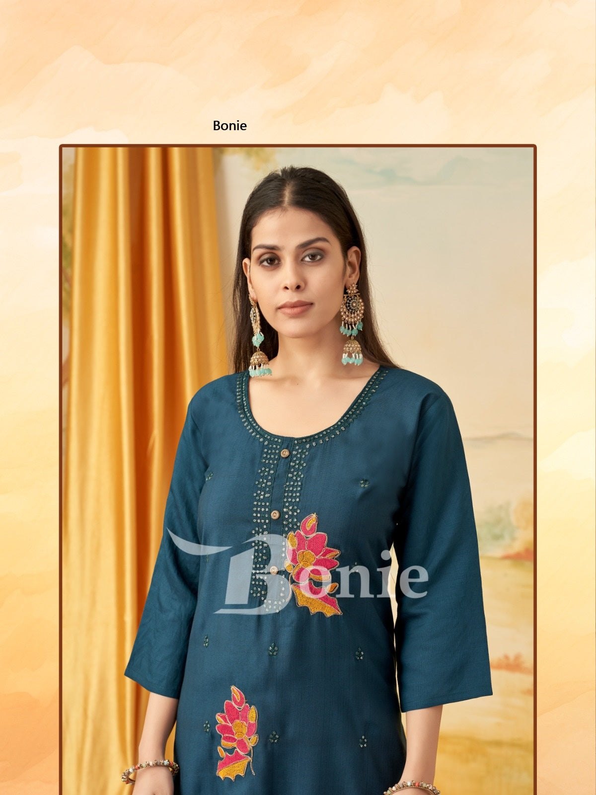 Kalki Bonie Vertigan Knee Length Kurtis Exporter Gujarat
