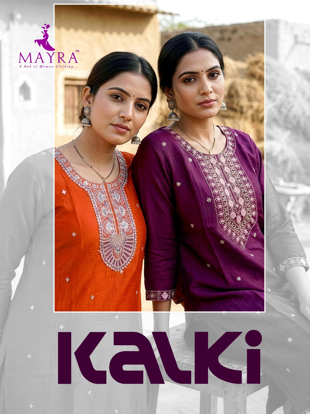Kalki Mayra Vichitra Silk Readymade Pant Style Suits Wholesale Rate