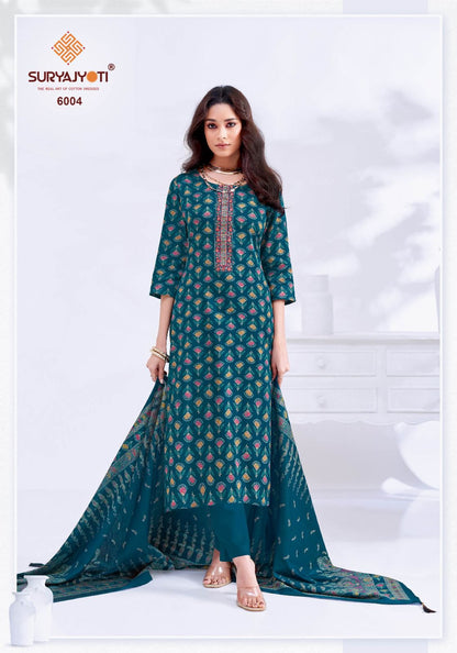 Kalki Stitch Vol 6 Suryajyoti Jaam Satin Readymade Pant Style Suits Supplier Gujarat