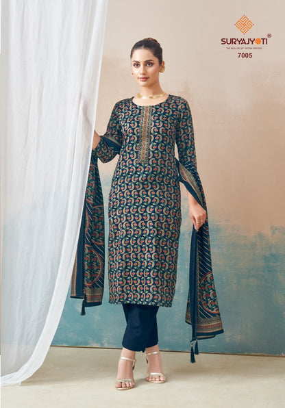 Kalki Stitch Vol 7 Suryajyoti Jaam Satin Readymade Pant Style Suits Wholesale Rate