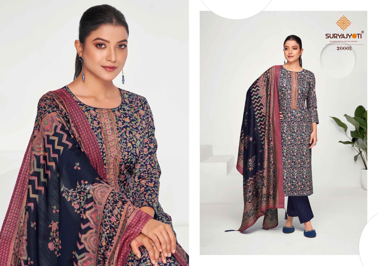 Kalki Vol 20 Suryajyoti Jaam Satin Pant Style Suits Supplier Gujarat