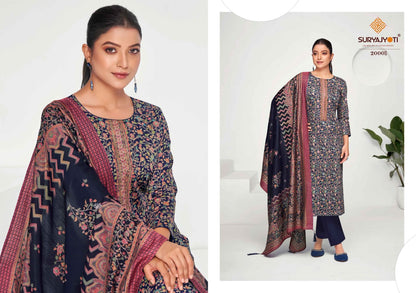Kalki Vol 20 Suryajyoti Jaam Satin Pant Style Suits Supplier Gujarat