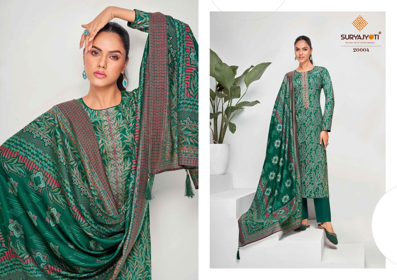 Kalki Vol 20 Suryajyoti Jaam Satin Pant Style Suits Supplier Gujarat
