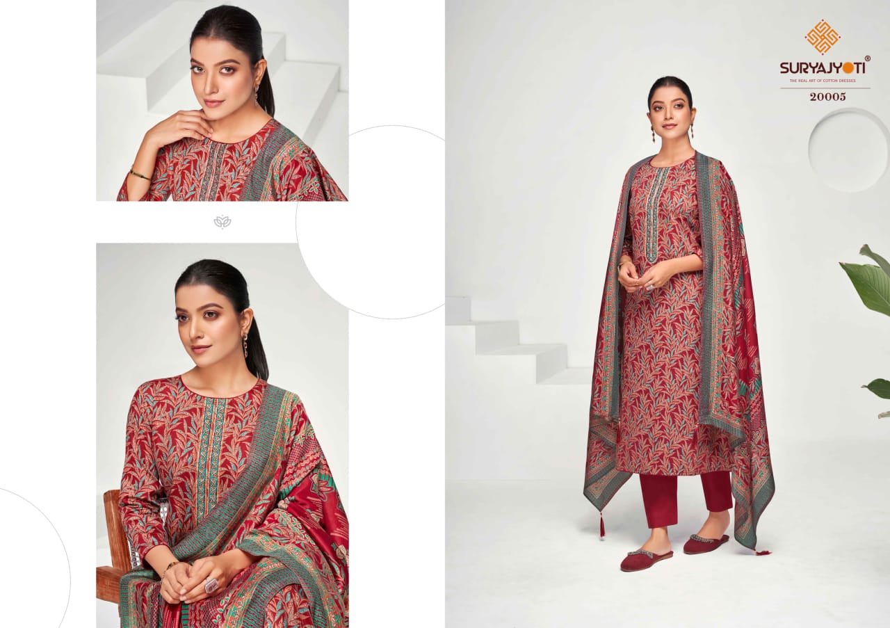 Kalki Vol 20 Suryajyoti Jaam Satin Pant Style Suits Supplier Gujarat