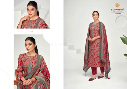 Kalki Vol 20 Suryajyoti Jaam Satin Pant Style Suits Supplier Gujarat