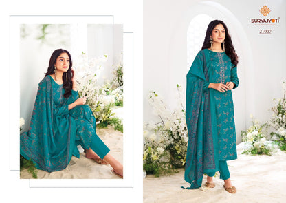 Kalki Vol 21 Suryajyoti Jaam Satin Pant Style Suits Wholesaler
