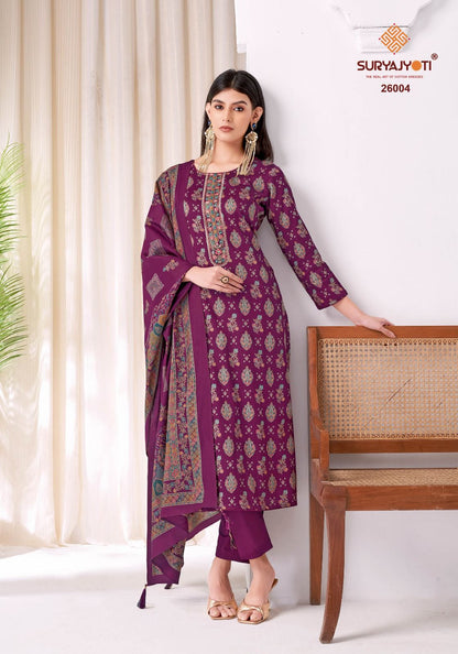 Kalki Vol 26 Suryajyoti Jam Satin Pant Style Suits Exporter India