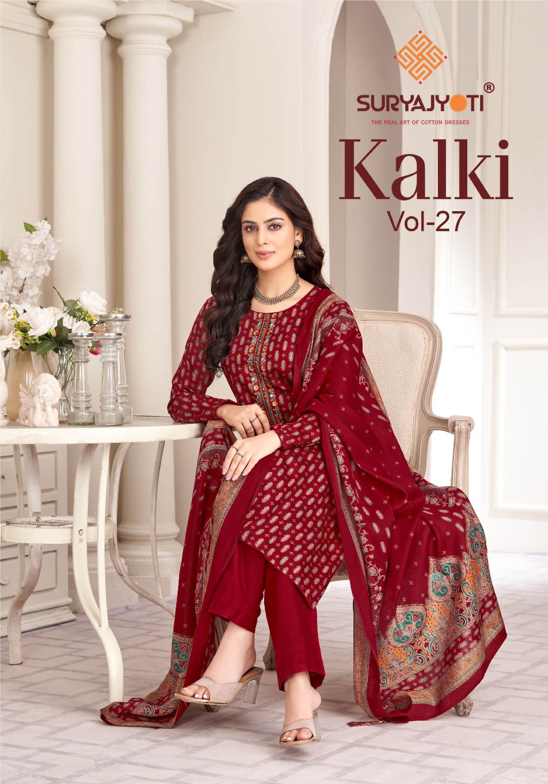 Kalki Vol 27 Suryajyoti Jaam Satin Pant Style Suits Manufacturer India