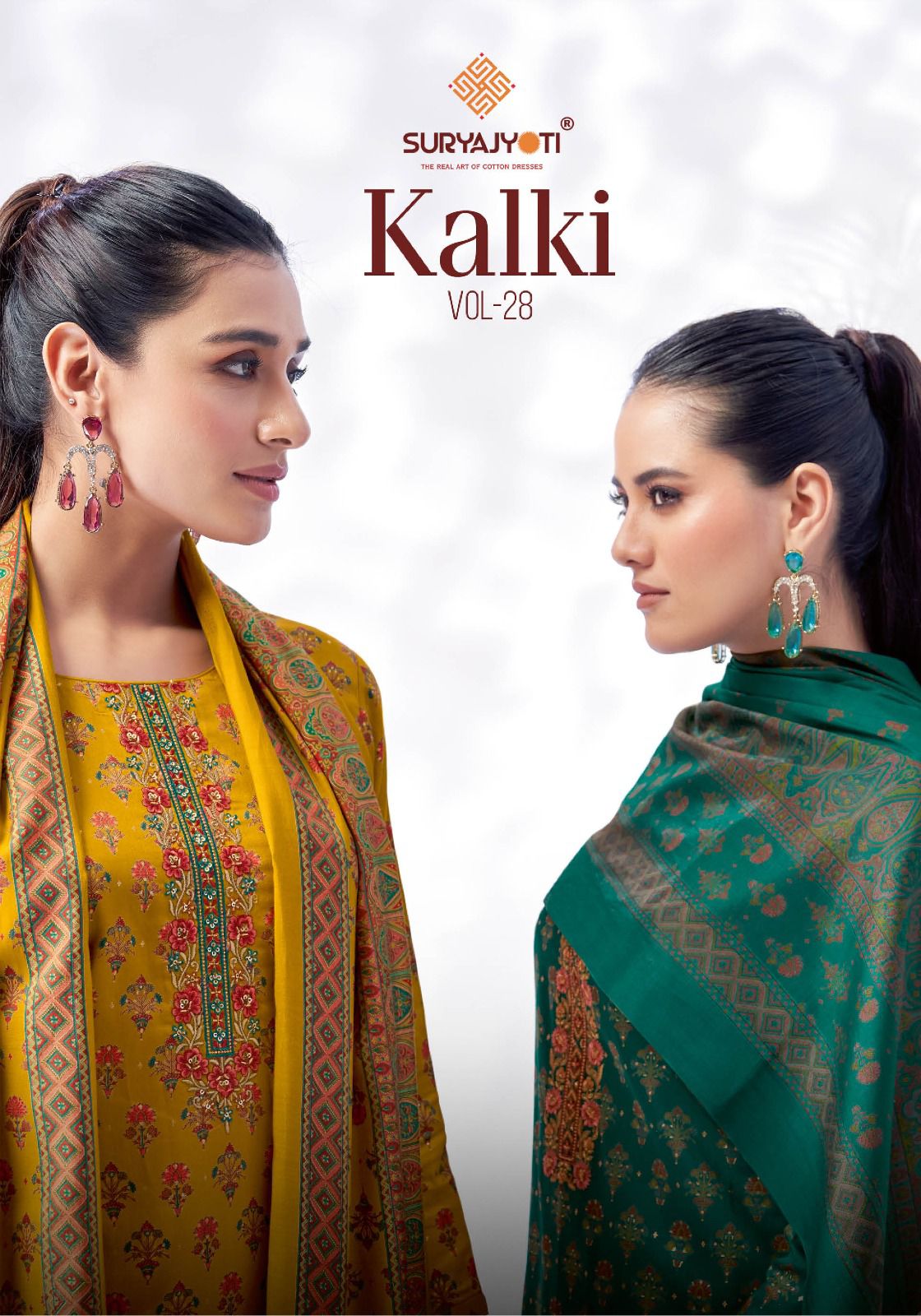 Kalki Vol 28 Suryajyoti Jam Satin Pant Style Suits Manufacturer Gujarat