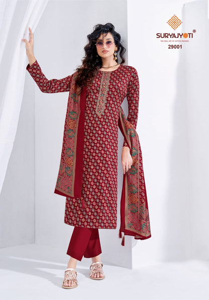 Kalki Vol 29 Suryajyoti Jaam Satin Pant Style Suits Wholesale Price