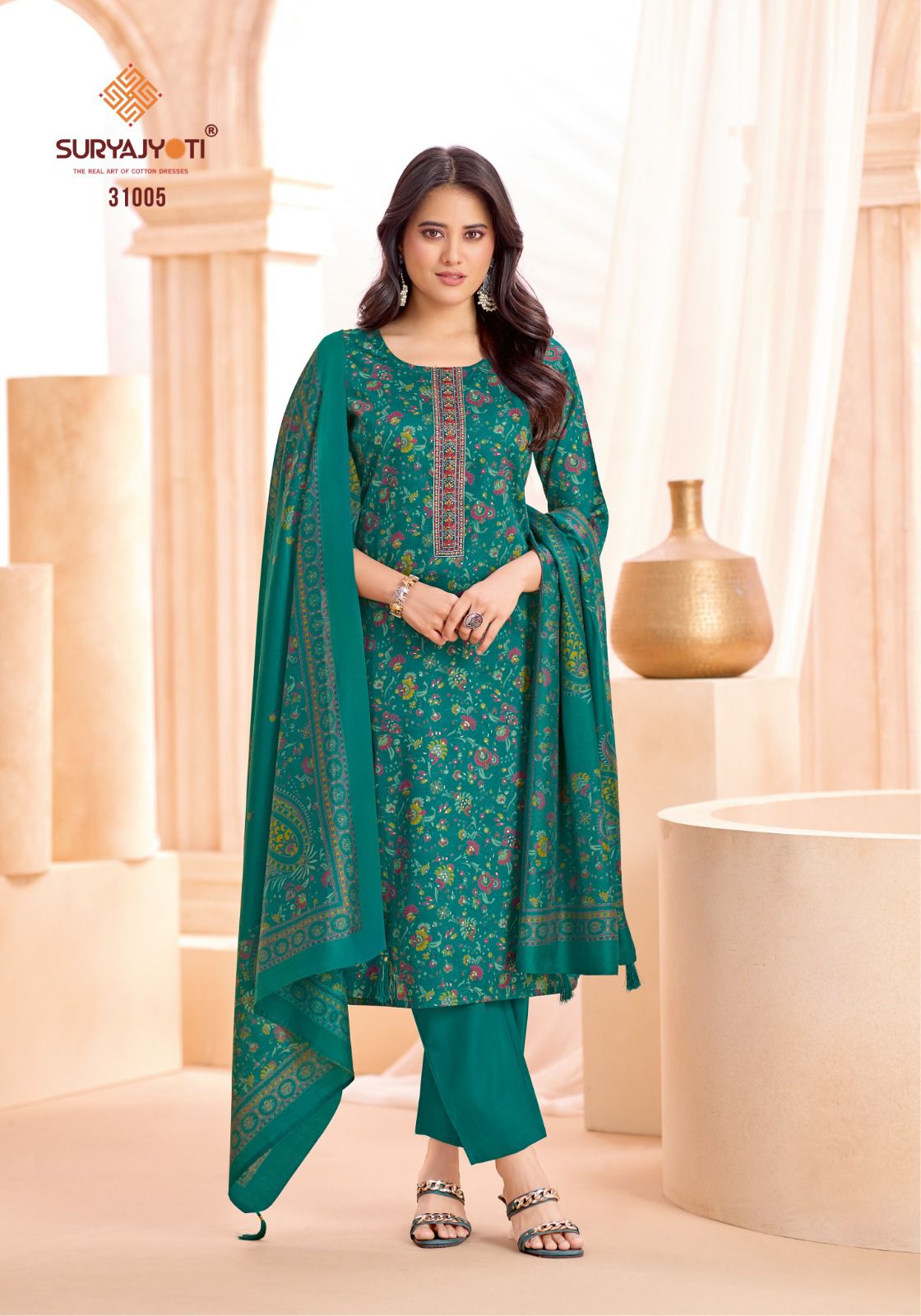 Kalki Vol 31 Suryajyoti Jaam Satin Pant Style Suits Exporter India