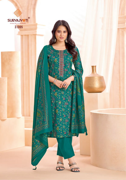 Kalki Vol 31 Suryajyoti Jaam Satin Pant Style Suits Exporter India