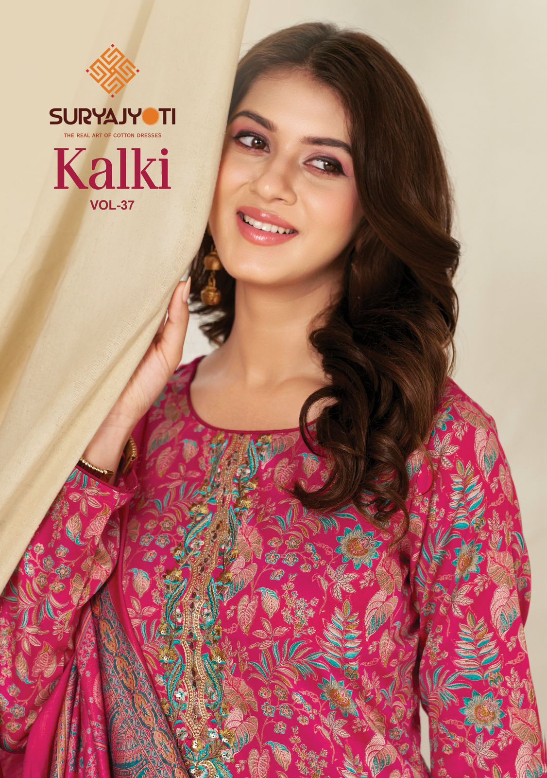 Kalki Vol 37 Suryajyoti Jaam Satin Pant Style Suits Wholesaler
