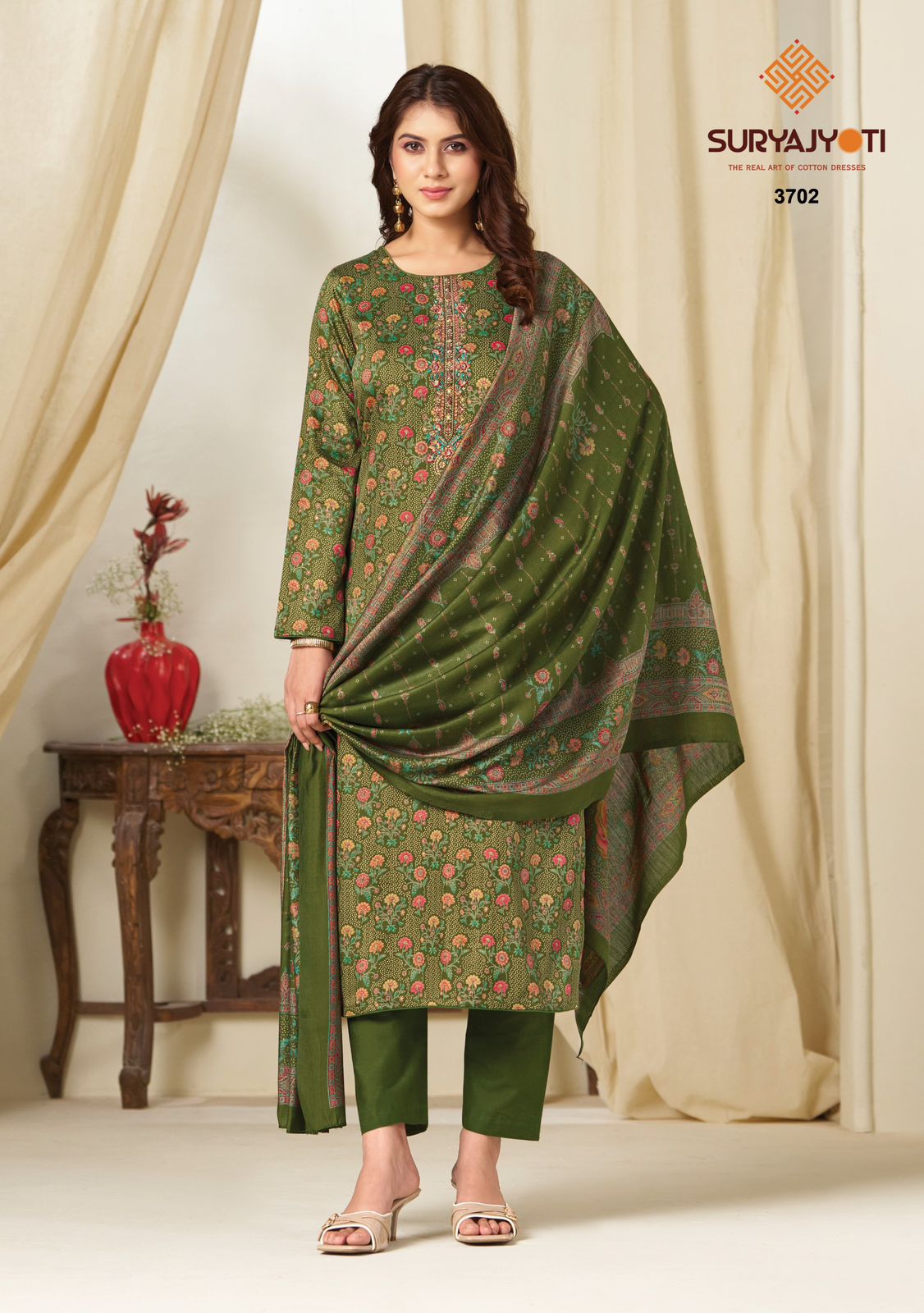 Kalki Vol 37 Suryajyoti Jaam Satin Pant Style Suits Wholesaler