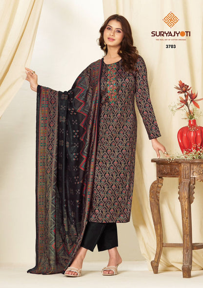Kalki Vol 37 Suryajyoti Jaam Satin Pant Style Suits Wholesaler
