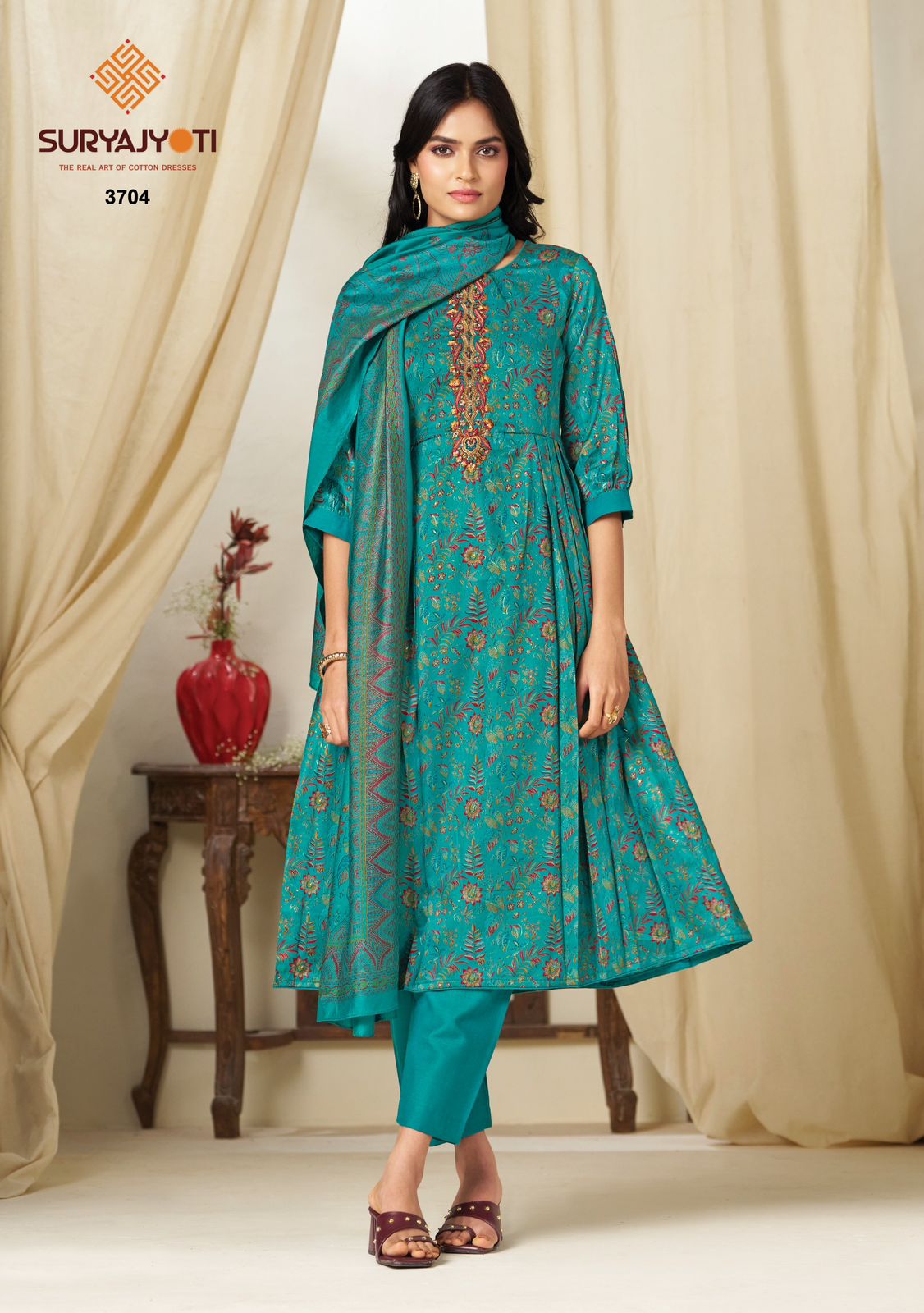 Kalki Vol 37 Suryajyoti Jaam Satin Pant Style Suits Wholesaler