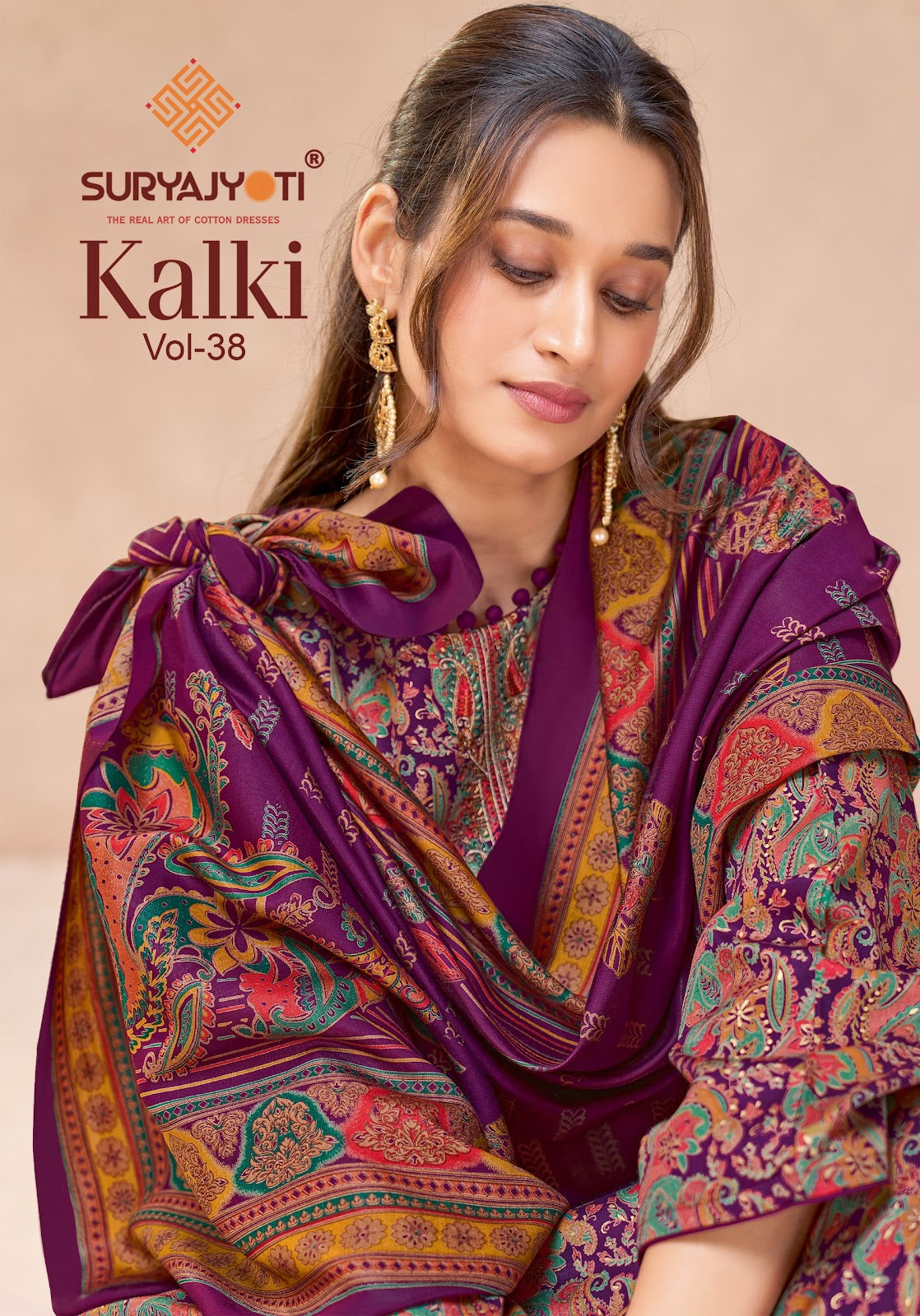 Kalki Vol 38 Suryajyoti Jaam Satin Pant Style Suits Wholesale Price