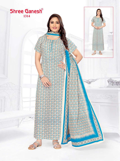 Kalki Vol 3 Shree Ganesh Cotton Night Gowns Supplier India