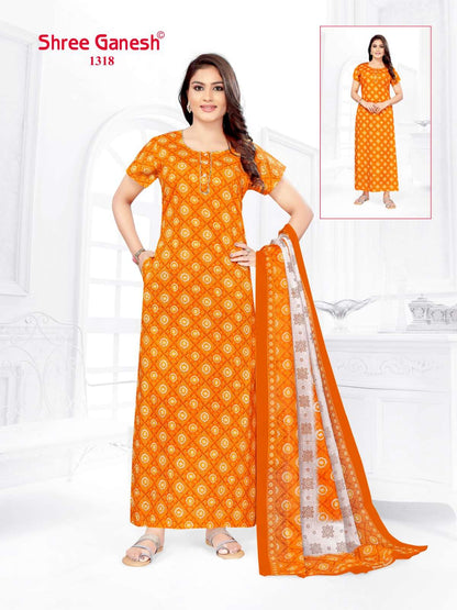 Kalki Vol 3 Shree Ganesh Cotton Night Gowns Supplier India