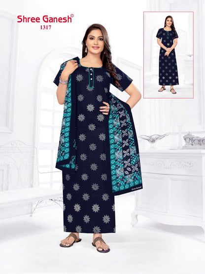 Kalki Vol 3 Shree Ganesh Cotton Night Gowns Supplier India