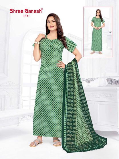 Kalki Vol 3 Shree Ganesh Cotton Night Gowns Supplier India
