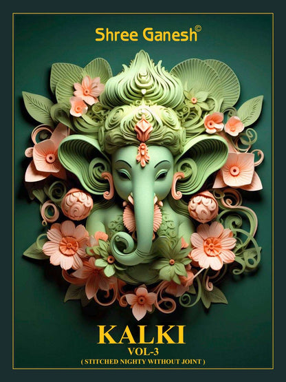 Kalki Vol 3 Shree Ganesh Cotton Night Gowns Supplier India