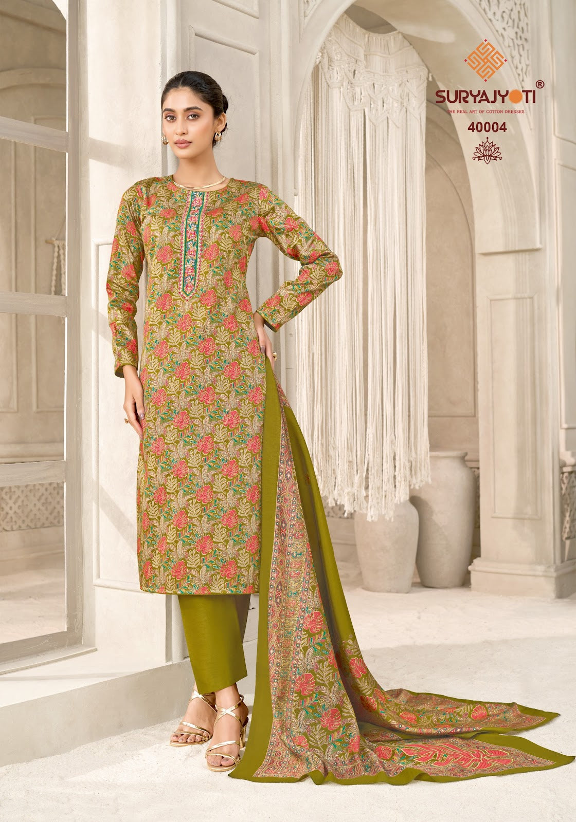Kalki Vol 40 Suryajyoti Jaam Satin Pant Style Suits Wholesale