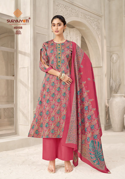 Kalki Vol 40 Suryajyoti Jaam Satin Pant Style Suits Wholesale
