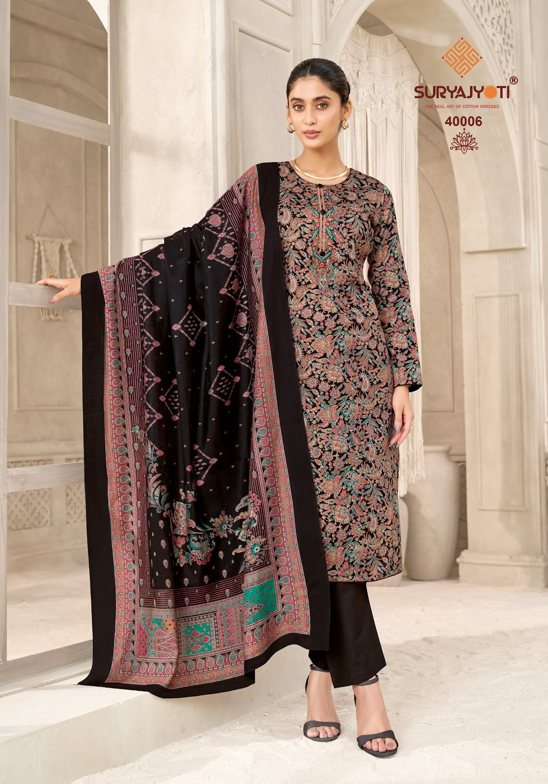 Kalki Vol 40 Suryajyoti Jaam Satin Pant Style Suits Wholesale