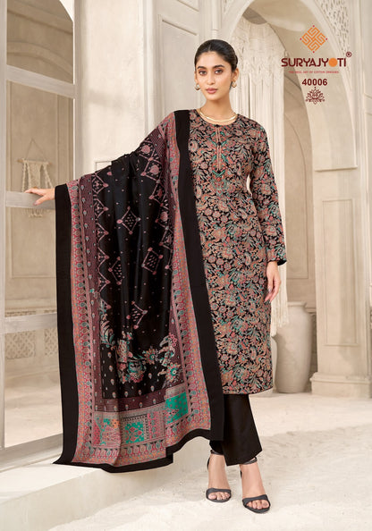 Kalki Vol 40 Suryajyoti Jaam Satin Pant Style Suits Wholesale