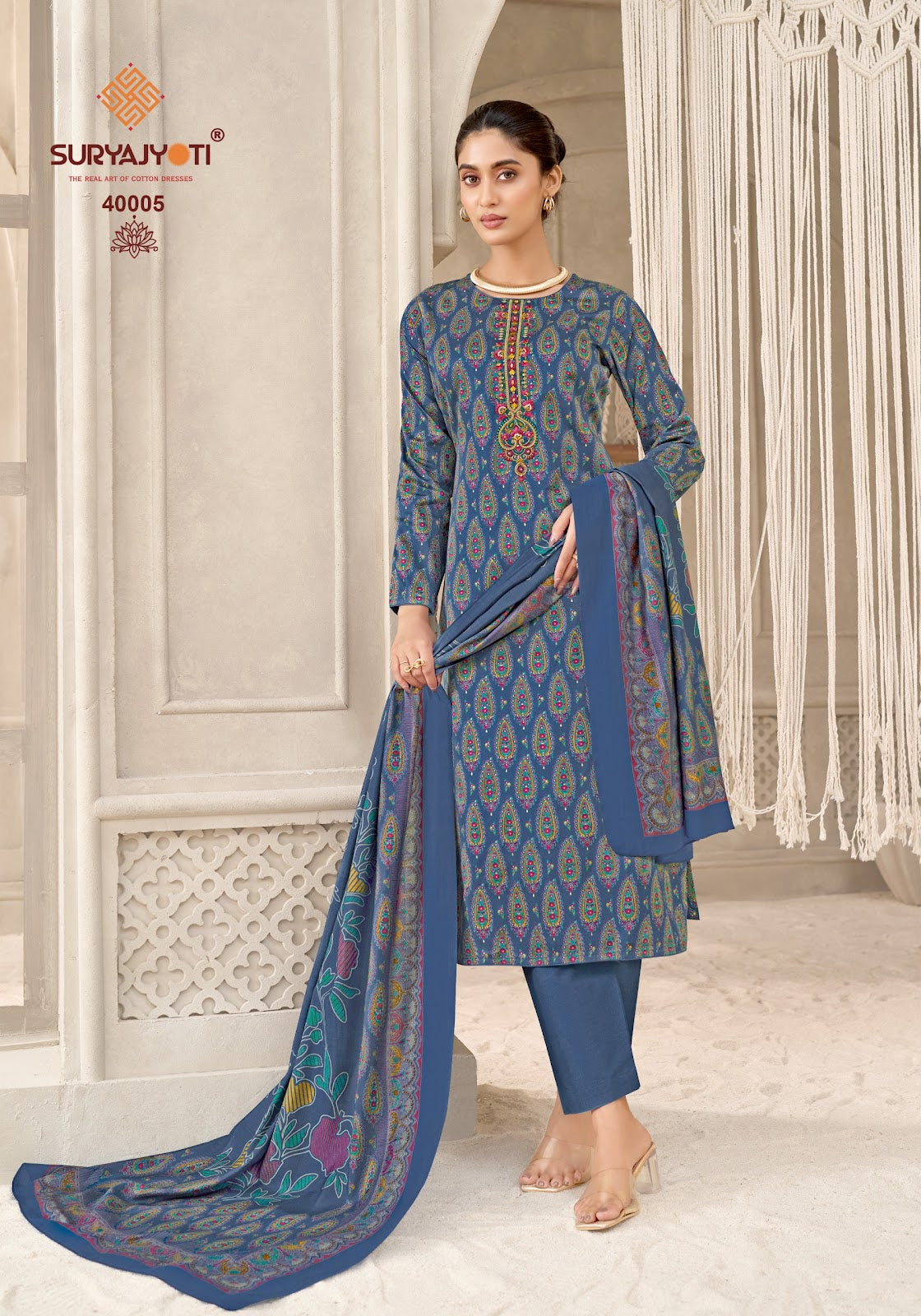 Kalki Vol 40 Suryajyoti Jaam Satin Pant Style Suits Wholesale